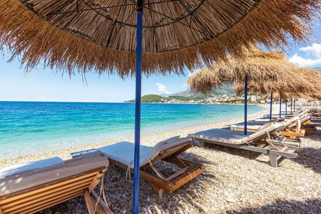 Potam'sea Bliss 38- Front, Sun Beds & Parking Himara